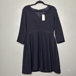 NWT Banana Republic Women’s Navy Dress Mid Length Blue New Size 4 Party Outfit